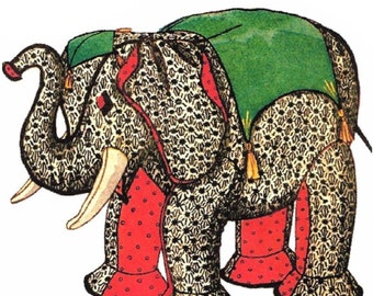 Elephant & Camel Pattern McCall 1882 Stuffed Animals Vintage Sewing Pattern A Good Fortune Elephant PDF Digital Download