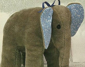 Vintage Elephant Soft Toy Sewing Pattern PDF Digital Download A4 Paper