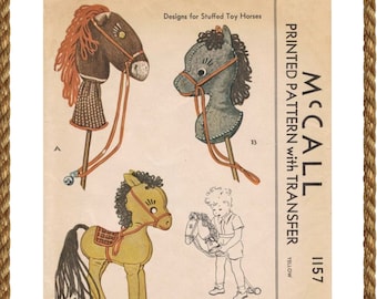 Hobby Horse & 17" Colt Pattern McCall 1157 PDF Download Vintage Sewing Pattern A4