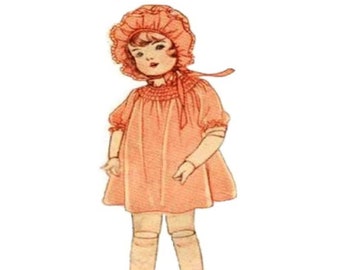 22" Doll Clothes Pattern, Shirley Temple, Patsy, Patsy Ann Vintage Pattern PDF Digital Download A4