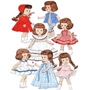 8&quot; Muffie, Ginny, Doll Clothes Pattern For Ginny, Nancy Ann Storybook&#39;s Muffie, Madam Alexander Dolls & Many Others
