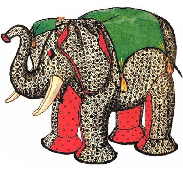 Elephant & Camel Pattern McCall 1882 Stuffed Animals Vintage Sewing Pattern A Good Fortune Elephant PDF Digital Download