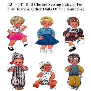 13&quot; - 14&quot; Tiny Tears Baby Doll Clothes Sewing Pattern