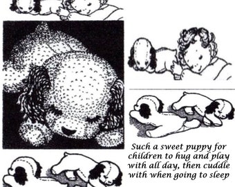 11&quot; Sleepy Puppy Vintage Sewing Pattern PDF Instant Download