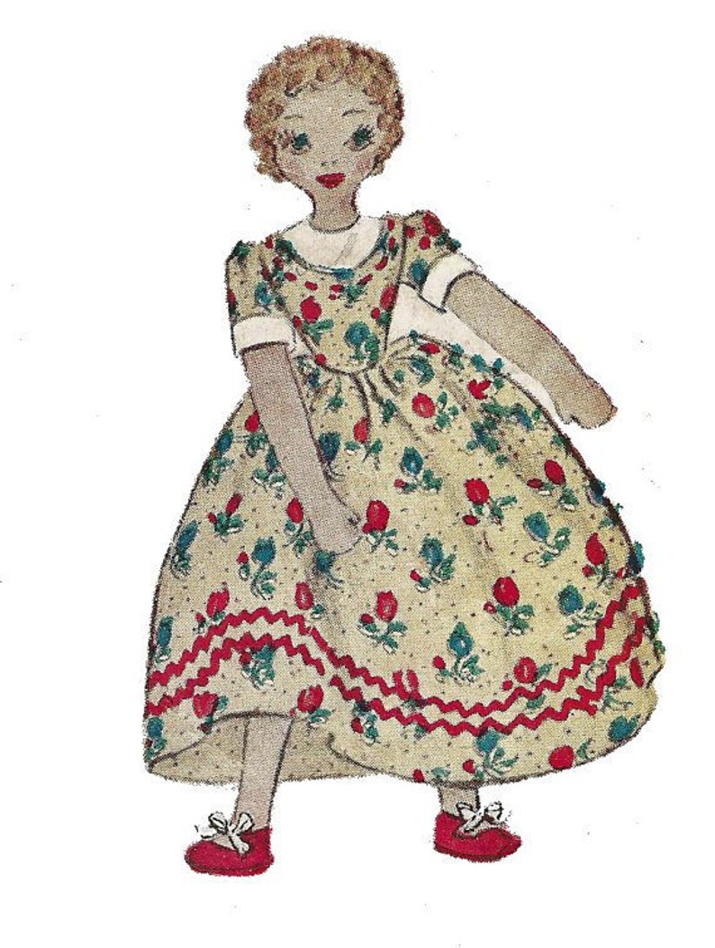 vintage little red riding hood topsy turvy doll