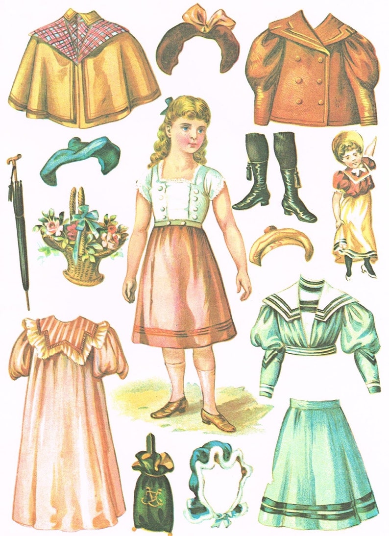 Antique Dolly's Dressmaker Doll Clothes Pattern Etsy