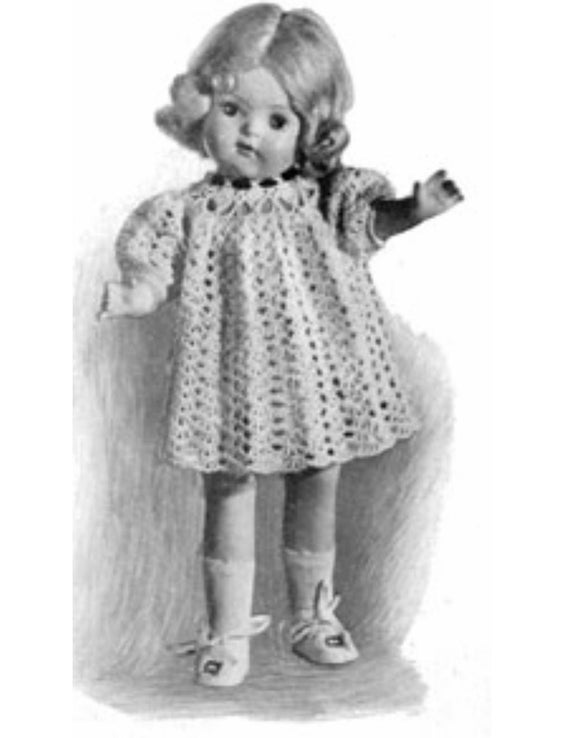 vintage crochet doll dress patterns