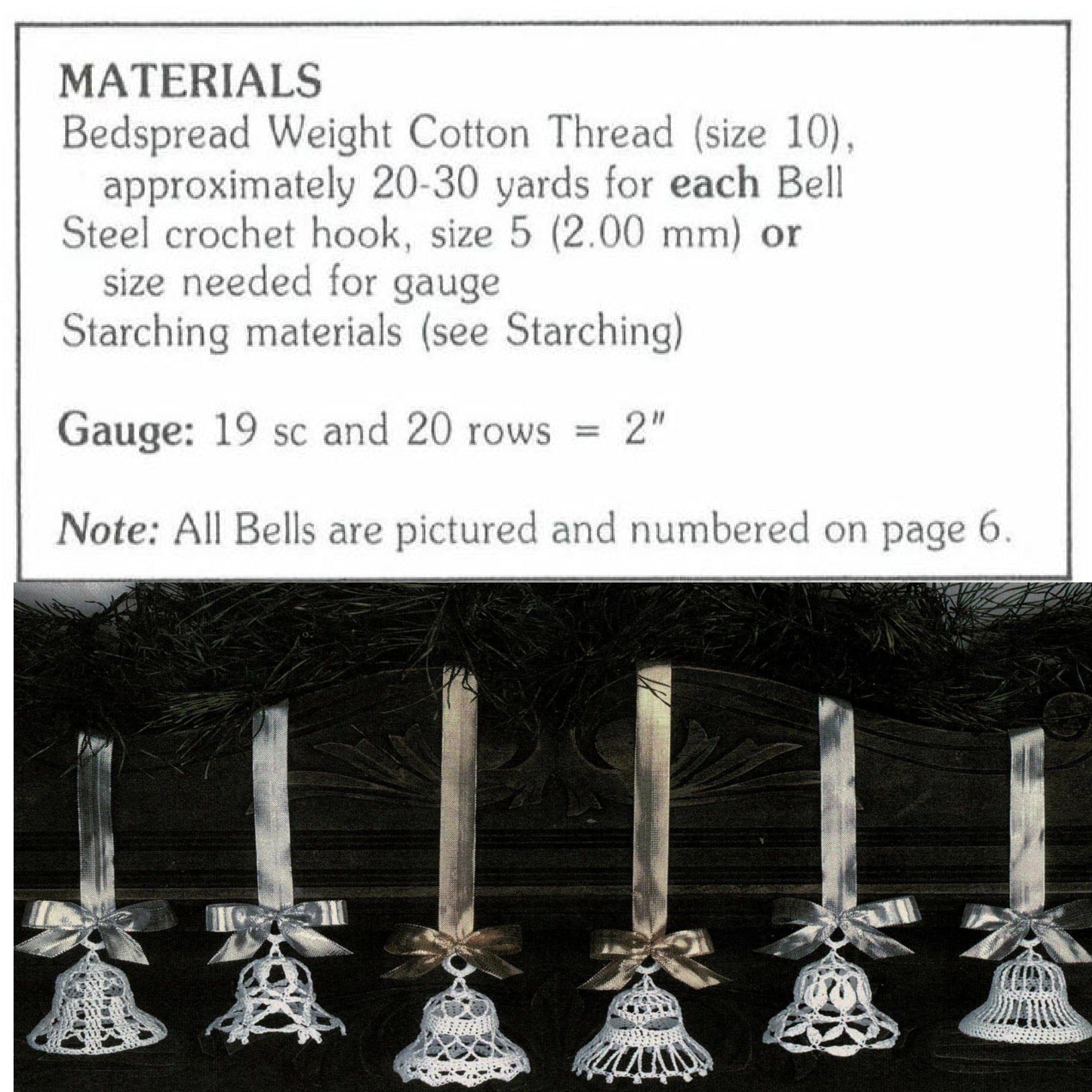16 Christmas Bells Crochet Pattern, Christmas Ornaments, and Wedding ...