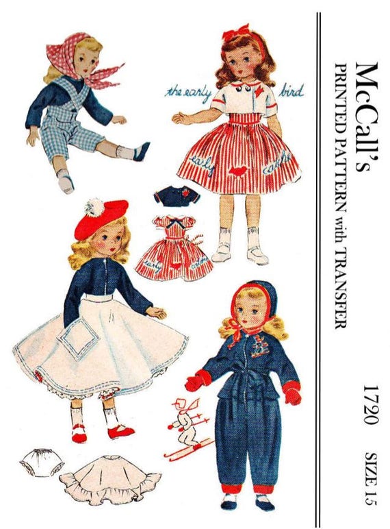 Coat Doll Clothes Pattern ~ for 18/" 19/" Shirley Temple Patsy Vtg 40s Dress