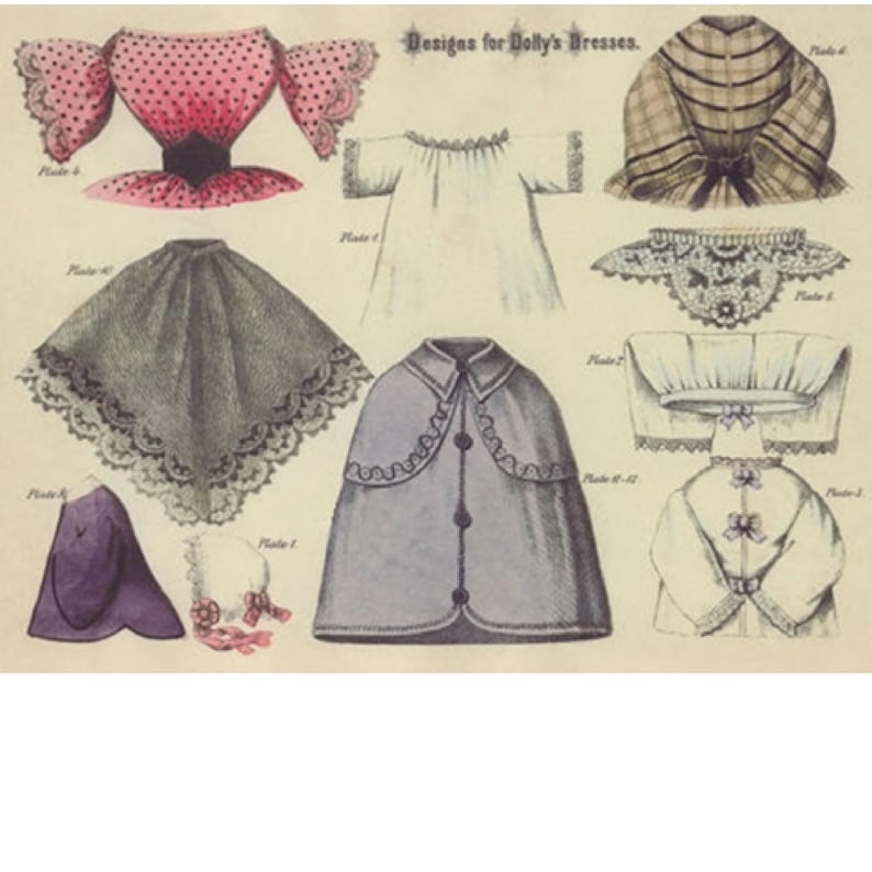 18 Dolly's Dressmaker Part 1 Antique Doll Wardrobe Etsy