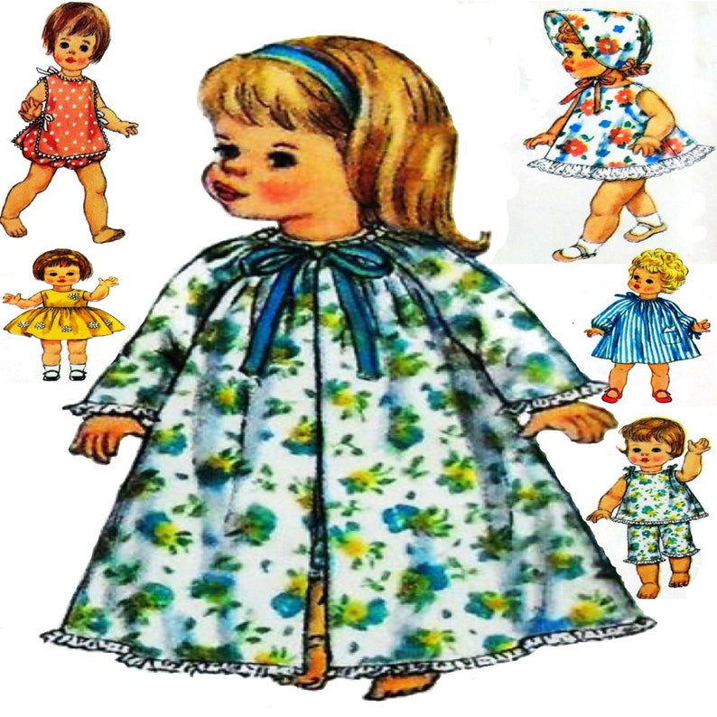 18 Chatty Baby Doll Clothes Vintage Sewing Pattern Etsy