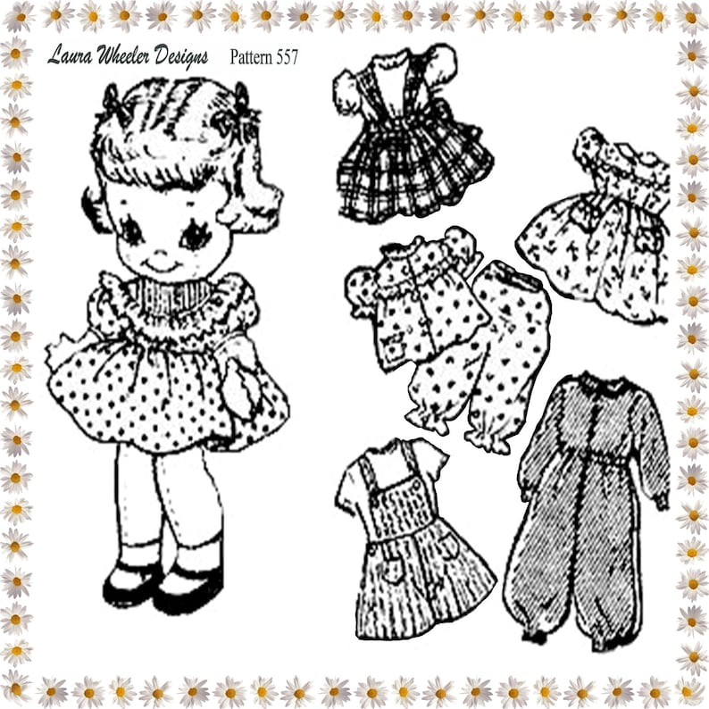 Three 10 Doll Patterns and Doll Clothes Vintage Pattern Etsy