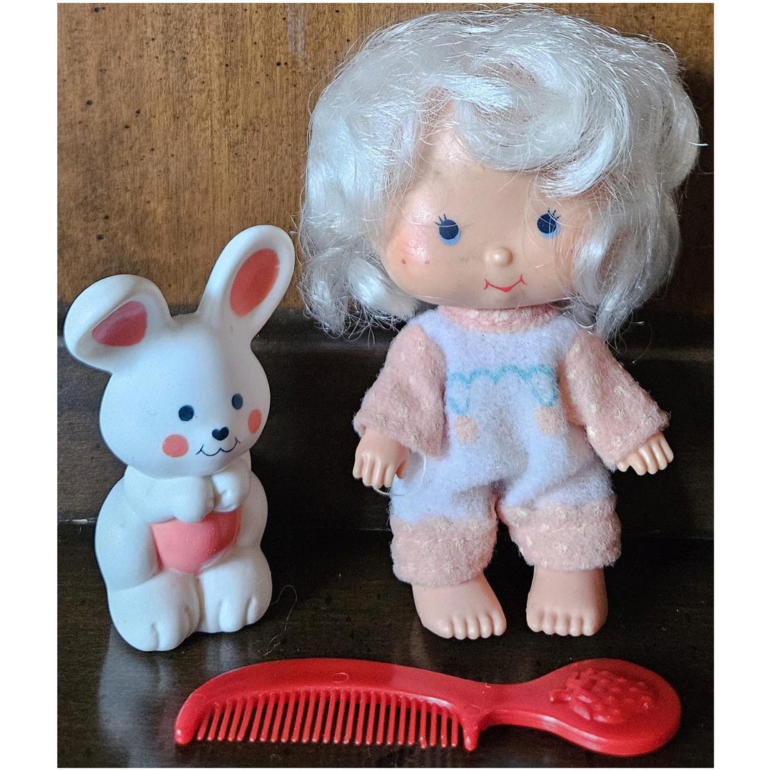 Hopsalot Rabbit 4 Inch Apricot Doll & Her 2-1/2