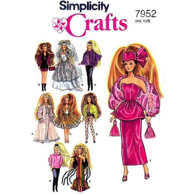 Barbie Doll Clothes Pattern 111/2 Fashion Doll Etsy