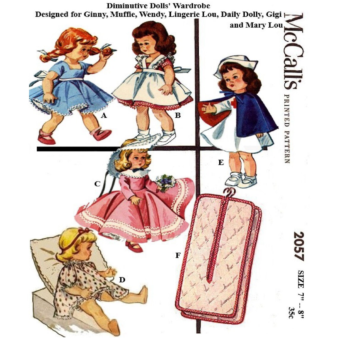 8 Ginny Doll Clothes Mccall's 2057 PDF Pattern Etsy Australia