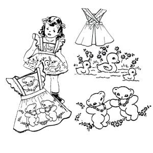 Child&#39;s Pinafore Pattern Sizes 2 - 4 - 6