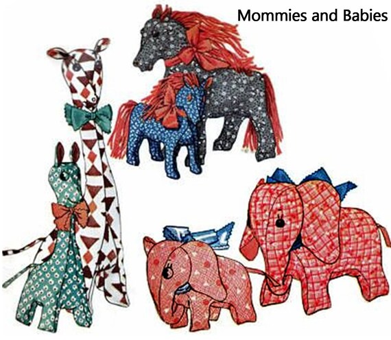 vintage stuffed animal patterns