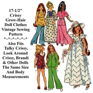 17-1/2&quot; Crissy Doll Clothes Sewing Pattern