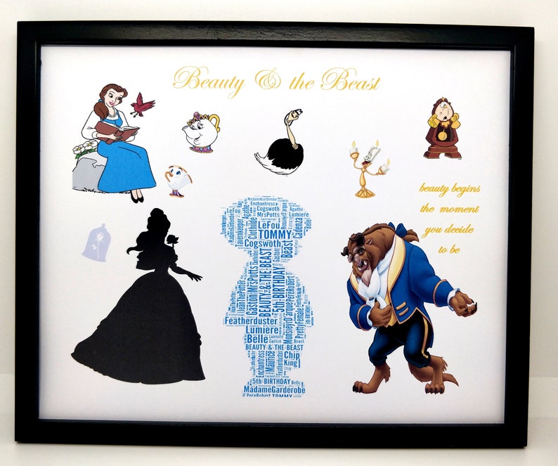 PDF ONLY /'Alice In Wonderland/' Word Art Gift Mary Poppins/' /'Beauty and the Beast/' Unique Gift, New Personalised Boy or Girl /'Dumbo/'