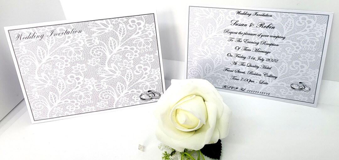 25 ou 50 x Invitations de mariage et/ou invitations de soirée Etsy France