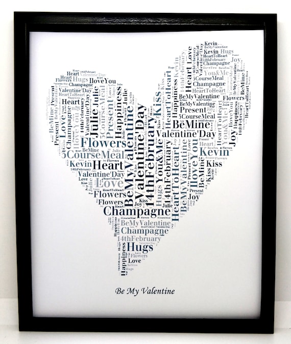 Image Kyzir White image beautiful image beautiful image beautiful - New Personalised Valentine's Day Heart Word Art Gift Design (A ...
