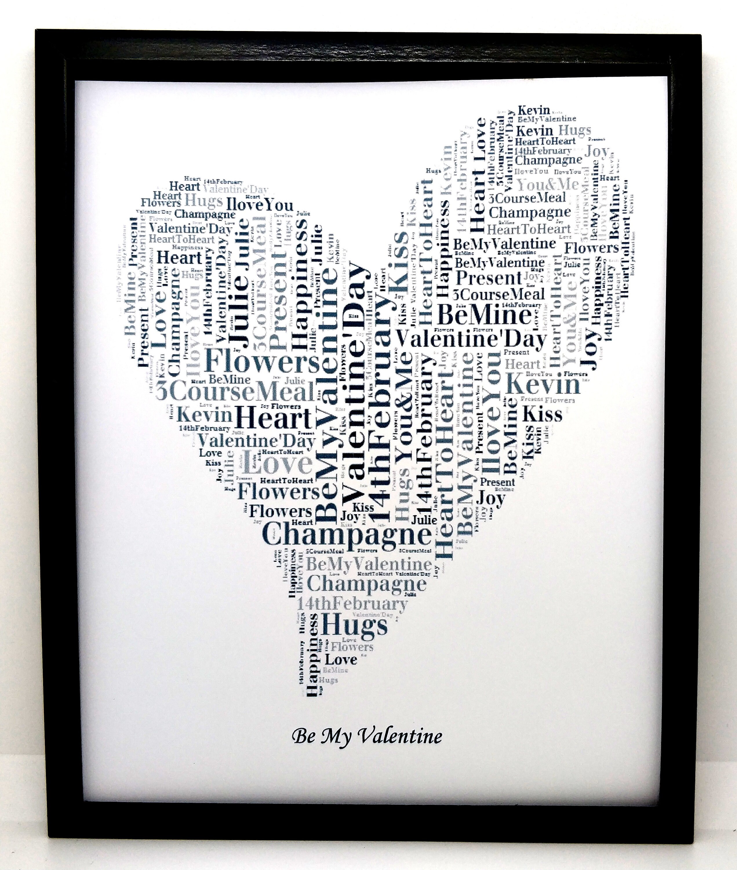 Best Valentines Day Gift Colorful Word Art Heart
