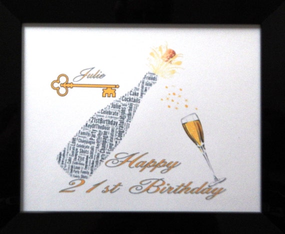 personalised 21st birthday key