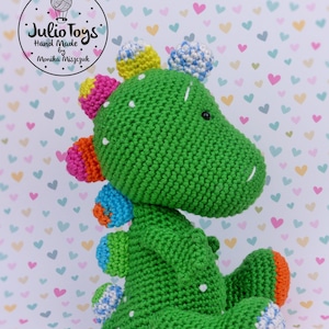 Dino crochet dinosaur PDF pattern image 1