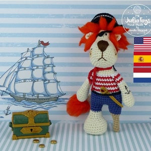 Pirate Lion - crochet pattern