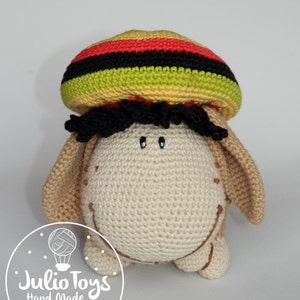 Crochet Rasta sheep PDF pattern image 4