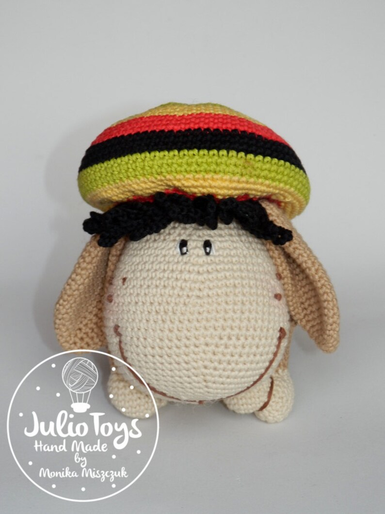 Crochet Rasta sheep PDF pattern image 4