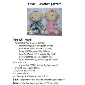 Twins crochet pattern image 5