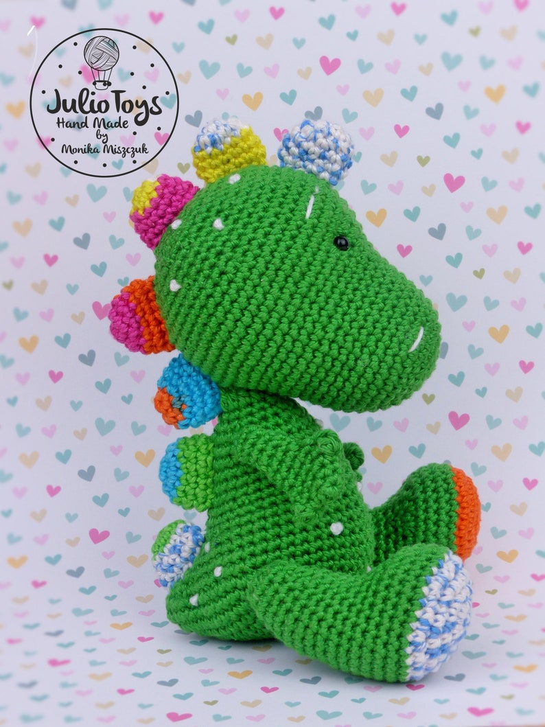 Dino crochet dinosaur PDF pattern image 1