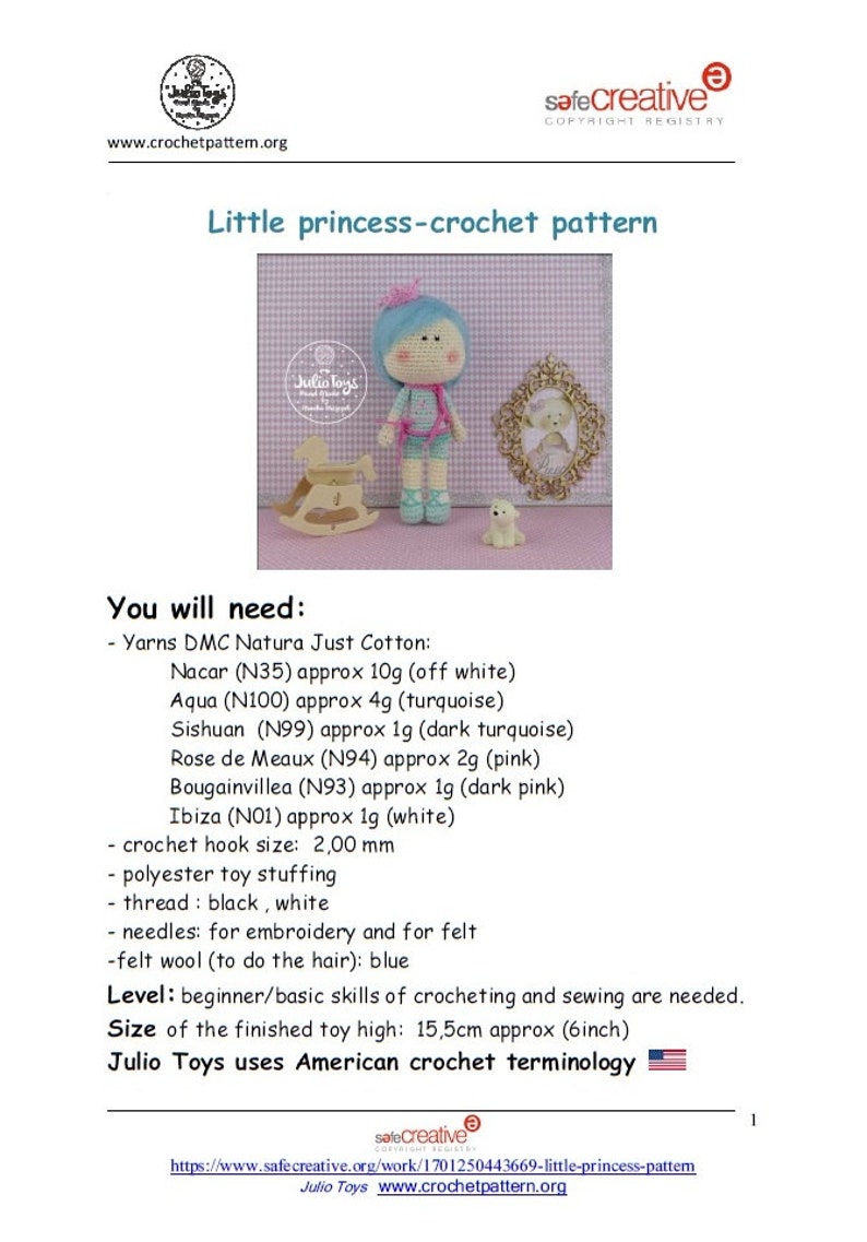 Little Princess and Little Butterfly crochet pattern image 5