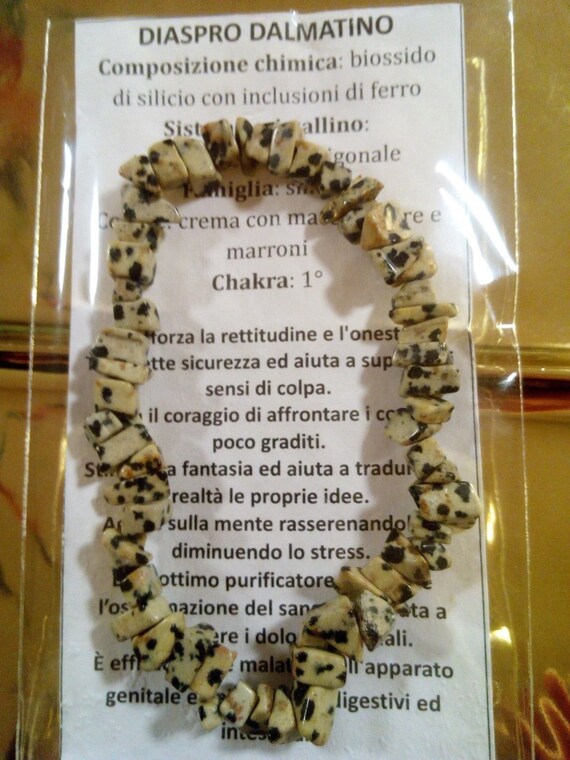 DIASPRO DALMANTINO Ciondolo Pietra Cristalloterapia