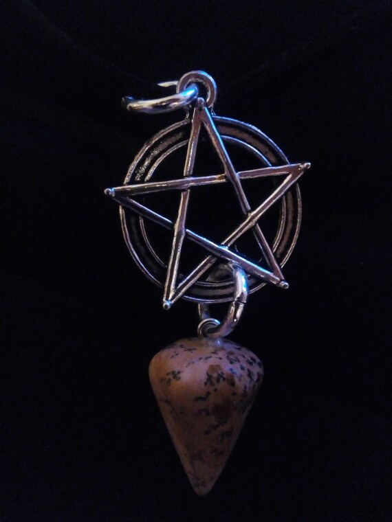 Couronne Chakra Sacré Géométrie cabochon verre Tibet Argent Chaîne Collier