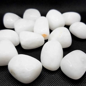 WHITE ONYX polished tumbled real minerals natural stone quartz meditation chakra yoga druze mineral stones collection polished zen