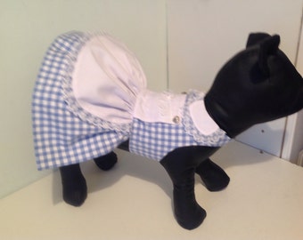Alice in wonderland fancy dress for small breed dogs, custom made fancy Dress, designer dog clothes, chihuahua dog outfits, pet clothes,