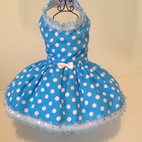 Hübsche Polka Dot Hundekleider für alle kleinen Hunderassen, maßgeschneiderte Hunde-Outfits, Designer-Hundekleidung, Chihuahua-Hundekleider, Haustierkleidung,