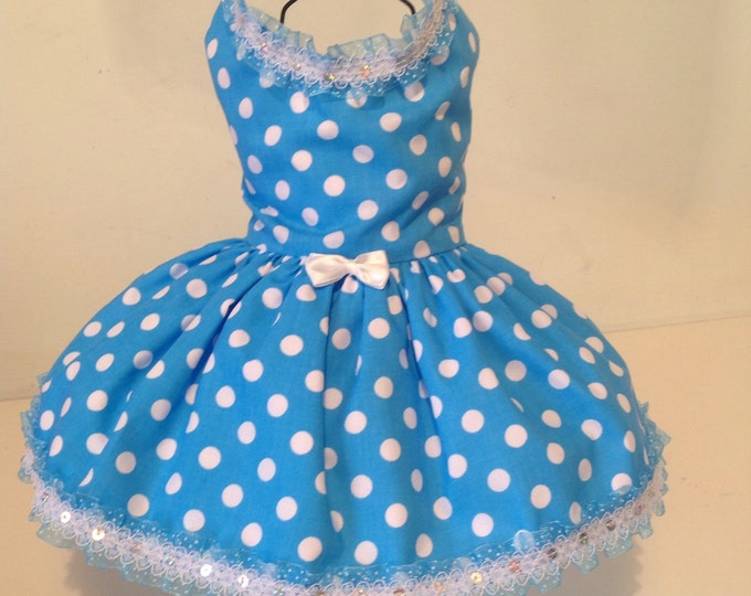 SMALL DOG - Pretty Polka Lilac Doggy Dress main image 1