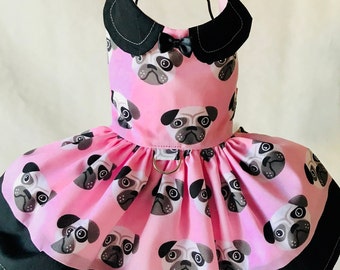 Precious pup pinkpug face harness dress, Designer Dog Clothes, Custom Made Dog Outfits, Chihuahua Dog Costumes, Pet Clothes, Dog Harnesses