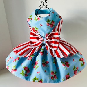 Blaue Erdbeere Kleid
