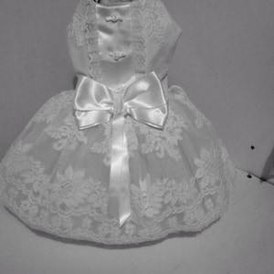 Designer Dog White Wedding Dress, Puppy Dog Dress, Custom Made Dog ...