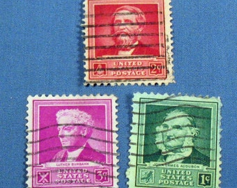 1940 Scientists stamps - 1, 2 and 3 cents