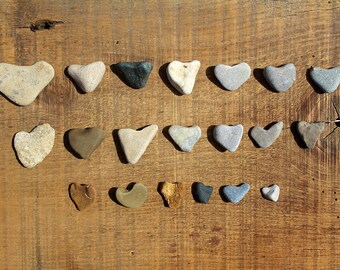 20 pcs Bulk Natural Heart-shaped Rocks from Lake Erie