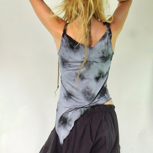 Pixie Top Tie dye blouse Psy clothing Fairy top Hippie clothes Pixie clothing Alternative clothing Tribal vest Festival top