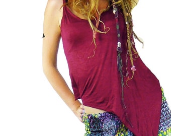 Pixie Top Psy clothing Fairy top Hippie clothes Pixie clothing Alternative clothing Tribal vest Festival top
