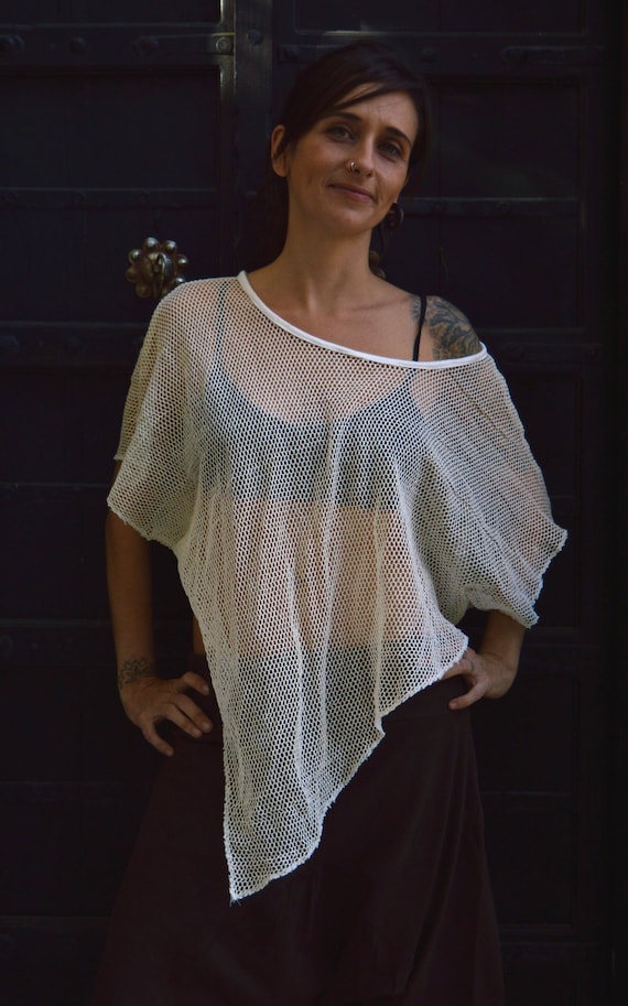 sheer poncho tops