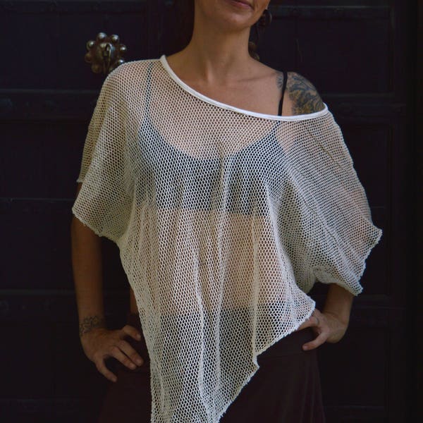 schiere top Poncho Pixie top Hippie Kleidung Alternative Kleidung Häkelponcho Boho Kleidung Poncho Frauen lange Pixie Top Pixie Kleidung