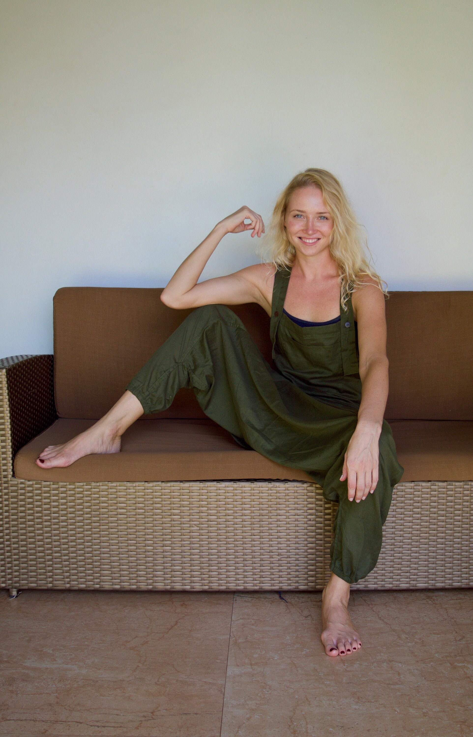 Image of Drop Crotch Jumpsuit Overalls Jumpsuit Romper Dungarees Women Festival Clothing Women's Overalls Hippie Clothes Harem Pants